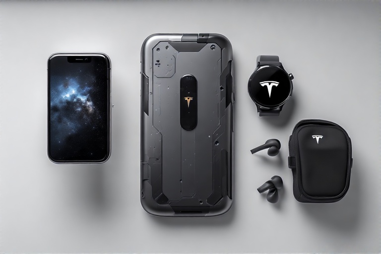 Tesla Pi Phone smartwatch and earbuds